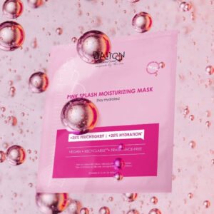 Sheet Mask PINK SPLASH HYDRATING MASK Rămâi hidratat Masca vegană tip șervețel crește hidratarea cu 25%.